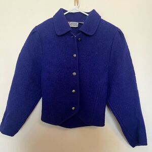 Boston Dry Goods Deep Purple Wool Blazer Jacket